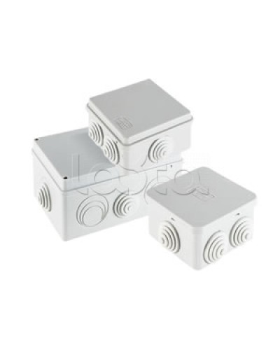 Экопласт JBS070 Коробка распред. о/п, 70х70х40мм 6 вых., IP44 белый в Уссурийске Распределительные коробки Pintop.ru