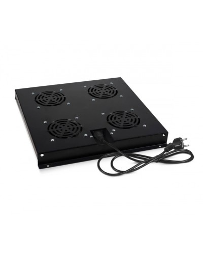 Модуль вентиляторный с 4-я вентиляторами, цвет черный (RAL 9004) Cabeus (TRAY-SC-120-BK) в Уссурийске Вентиляторные модули Pintop.ru