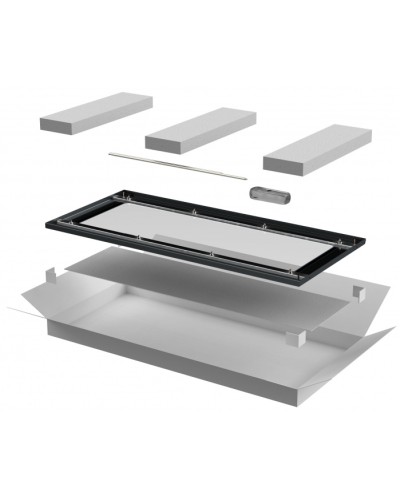 ITK LINEA E Дверь стеклянная 600мм шкафа 47U чер. (LE05-47U6X-DR) в Уссурийске Аксессуары для стоек и шкафов Pintop.ru