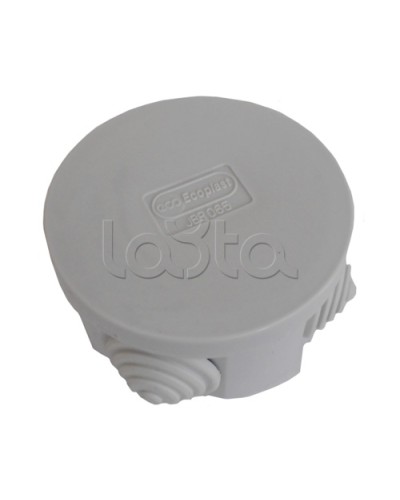 Коробка распределительная о/п с крышкой D65х35 мм, 4 вых., без галогена Экопласт 44004HF в Уссурийске Распределительные коробки Pintop.ru