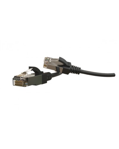 Патч-корд S/FTP Hyperline (PC-LPT-SFTP-RJ45-RJ45-C6-3M-LSZH-BK) в Уссурийске Патчкорды (медные) Pintop.ru