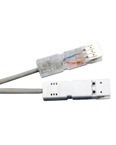 Патч-корд 110 тип-110 тип, 2 пары, Cat.5, LSZH, 2 м серый Hyperline PC-110-110-2P-C5-2M-LSZH-GY в Уссурийске Патч-корды и пигтейлы Pintop.ru