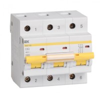 Выключатель автоматический 3P 32A (тип C) IEK ВА47-100 3P 32А (MVA40-3-032-C)