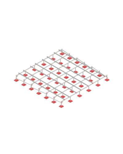 Опорная конструкция для установки оборудования TECHNORAPTOR FOOT 6000х6000 КМ-профиль (KM-TR-F-SSEI-6000-6000) в Уссурийске Системы видеонаблюдения Pintop.ru