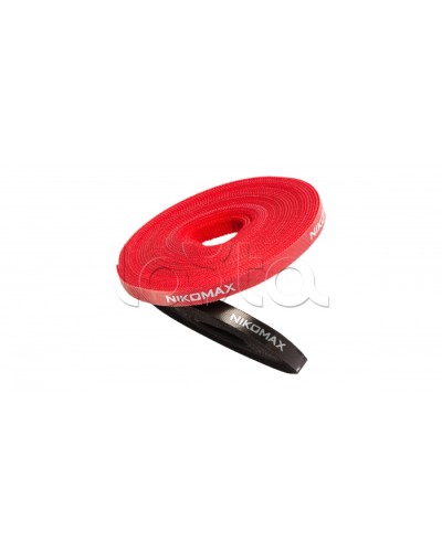 NIKOMAX (NMC-CTV05M-09-RL-RD) - Стяжка-липучка NIKOMAX нарезаемая, в рулоне 5м, ширина 9мм, красная в Уссурийске Стяжки-хомуты Pintop.ru