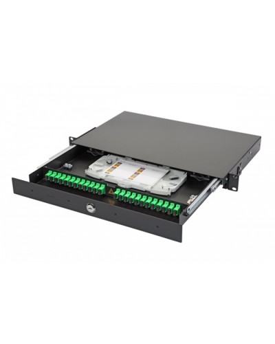 Патч-панель 19”, 1U Eurolan 47D-24-S2-SC-24-11BL в Уссурийске Кросс оптический Pintop.ru