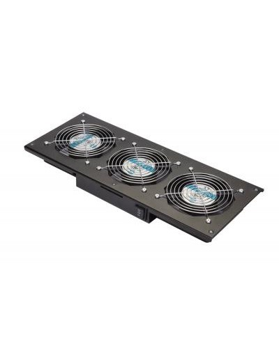 Eurolan Модуль вентиляторный потолочный, 3 вентилятора, термореле, 3 положения, черный (60A-90-11-30BL) в Уссурийске Вентиляторные модули Pintop.ru