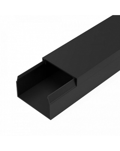 Кабель-канал черный 2-й замок в п/э 40х25 мм (24 м/уп) Промрукав (PR03.0215) в Уссурийске Огнестойкие кабельные линии Pintop.ru