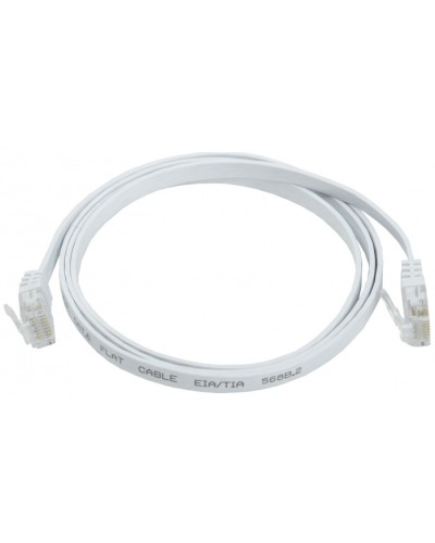 ITK Коммутационный шнур плоский кат.6 UTP 1м белый (PC08-C06U-1M-FL) в Уссурийске Патч-корды и пигтейлы Pintop.ru