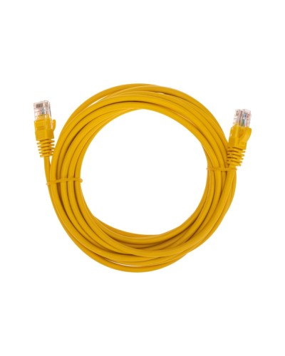 Патч-корд U/UTP, CAT 5e, RJ45-RJ45, 26AWG, LSZH, желтый, 5м REXANT 02-0105-5 в Уссурийске Патчкорды (медные) Pintop.ru