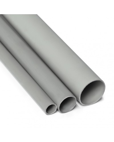 Труба гладкая самозатухающая ПВХ д.25 мм (3м) цвет серый ПожТехКабель 712-003 в Уссурийске Гладкая труба Pintop.ru
