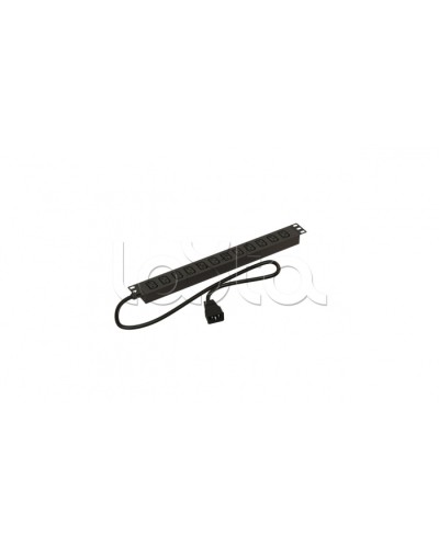 Блок розеток горизонтальный черн Hyperline (SHE19-12IEC-2.5AIEC) в Уссурийске Блоки розеток Pintop.ru