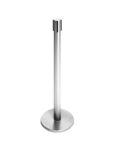 Стойка ограждения передвижная с ремнем (2 метра черный с тормозом) Oxgard ВЗР2387.05 в Уссурийске Ограждения Pintop.ru