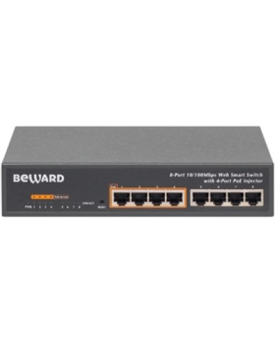 Коммутатор PoE 8-портовый Beward STW-8P4 в Уссурийске Коммутаторы Pintop.ru