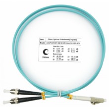 Шнур оптический duplex LC-ST 50/125 MM OM3 1 м LSZH Cabeus FOP-50-LC-ST-1M