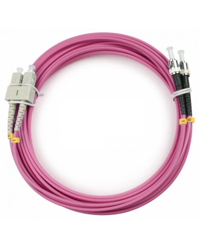 Шнур оптический duplex SC-ST 50/125 mm OM4 5м LSZH Cabeus FOP-50-OM4-SC-ST-5m в Уссурийске Патч-корды оптические Pintop.ru