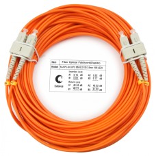 Шнур оптический duplex SC-SC 62,5/125 mm 20м LSZH Cabeus FOP-62-SC-SC-20m