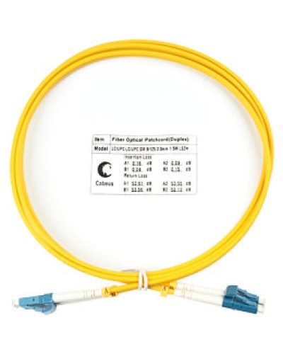 Шнур оптический duplex LC-LC 9/125 sm 2м Cabeus FOP(D)-9-LC-LC-2M в Уссурийске Патч-корды оптические Pintop.ru