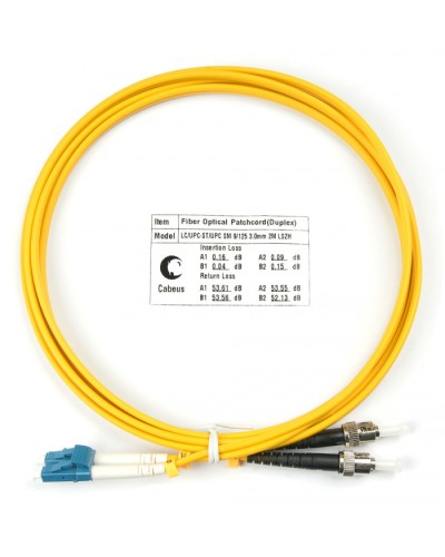Шнур оптический duplex LC-ST 9/125 sm 2м LSZH Cabeus FOP(d)-9-LC-ST-2m в Уссурийске Патч-корды оптические Pintop.ru