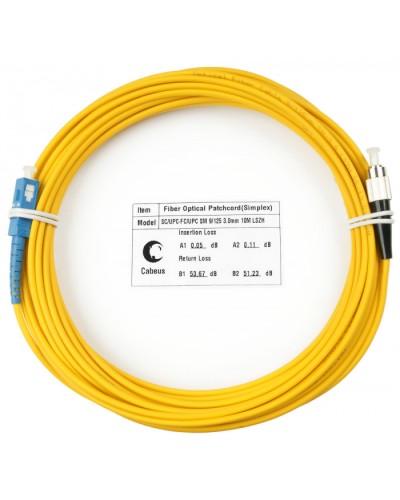 Шнур оптический simplex SC-FC 9/125 sm 25м LSZH Cabeus FOP(s)-9-SC-FC-25m в Уссурийске Патч-корды оптические Pintop.ru