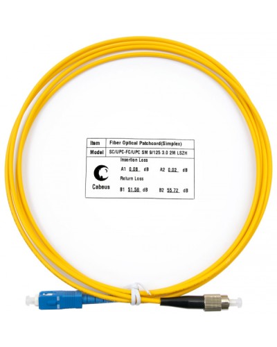 Шнур оптический simplex SC-FC 9/125 SM 2 м LSZH в Уссурийске Патч-корды оптические Pintop.ru