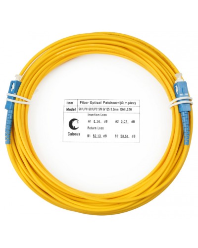 Шнур оптический simplex SC-SC 9/125 sm 25м LSZH Cabeus FOP(s)-9-SC-SC-25m в Уссурийске Патч-корды оптические Pintop.ru