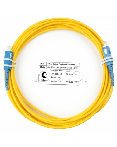 Шнур оптический simplex SC-SC 9/125 SM 5 м LSZH Cabeus FOP(s)-9-SC-SC-5M в Уссурийске Патч-корды оптические Pintop.ru