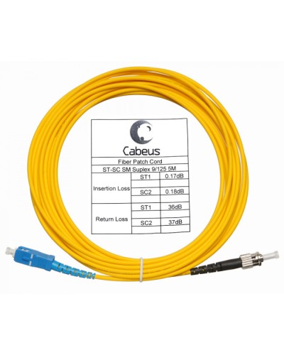 Шнур оптический simplex SC-ST 9/125 sm 7м LSZH Cabeus FOP(s)-9-SC-ST-7m в Уссурийске Патч-корды оптические Pintop.ru