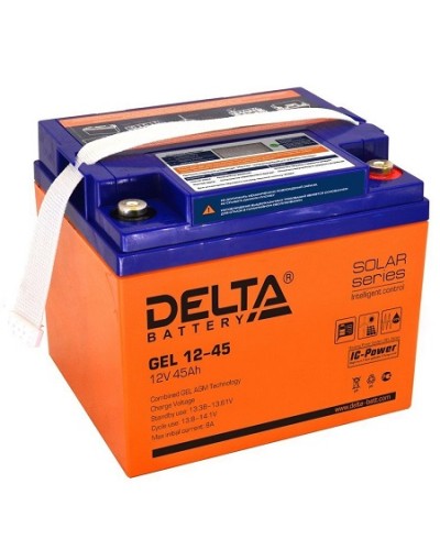Аккумулятор свинцово-кислотный Delta GEL 12-45 в Уссурийске Электротехническое оборудование Pintop.ru
