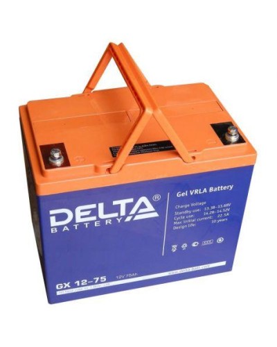 Аккумулятор свинцово-кислотный Delta GX 12-75 в Уссурийске Электротехническое оборудование Pintop.ru