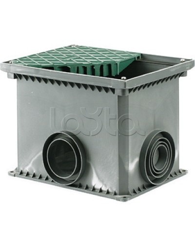 Колодец переходной смотровой 335х240х255 с крышкой для двустенных труб DKC 025002 в Уссурийске Повороты, муфты, тройники Pintop.ru