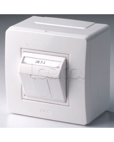 Коробка в сборе с 1 розеткой RJ45, кат.5е телефон / компьютер, коричневая розница DKC 10665B в Уссурийске Распределительные коробки Pintop.ru
