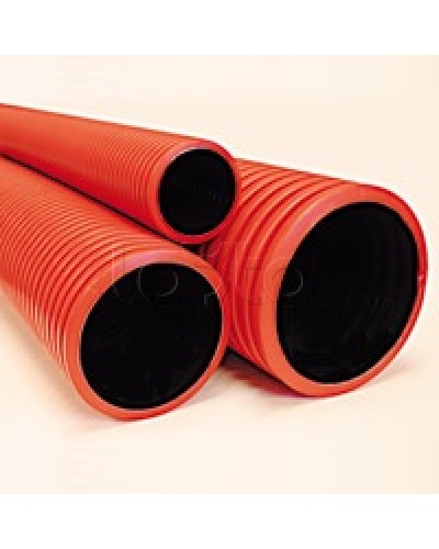 Труба гибкая двустенная 75 мм с протяжкой красная DKC 121975100 в Уссурийске Труба гофрированная Pintop.ru