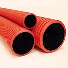 Труба гибкая двустенная D90 мм, красный с зондом DKC 121990100