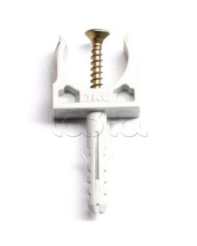 Держатель с защелкой и дюбелем, д.20 мм DKC 51320 в Уссурийске Держатели, клипсы, скобы Pintop.ru