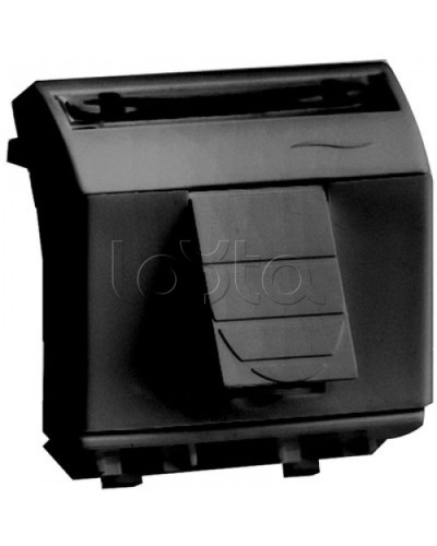 Компьютерная розетка RJ-45, кат.6A 8P8C, Hyperline, Dual IDC: 110&Krone Brava, черн., 2мод DKC 77679N в Уссурийске Розетки компьютерные и телефонные Pintop.ru