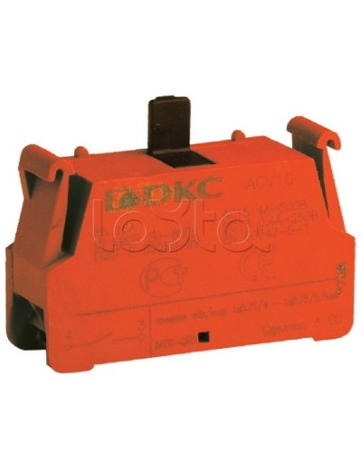 Блок контактный с клеммным безвинтовым зажимом, нормально-открытый DKC ACV10 в Уссурийске Клеммные колодки Pintop.ru
