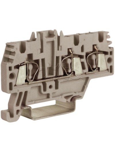 Зажим 2,5 кв.мм серый 1 ввод/2 вывода DKC ZHM510GR в Уссурийске Держатели, клипсы, скобы Pintop.ru