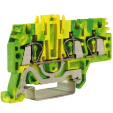 Зажим для заземления, 1 ввод/2 вывода, 2,5 кв.мм желто-зеленый DKC ZHT510