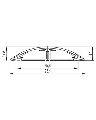 Кабель-канал напольный CSP-F 75x17 мм DKC 01332 в Уссурийске Кабель-канал Pintop.ru
