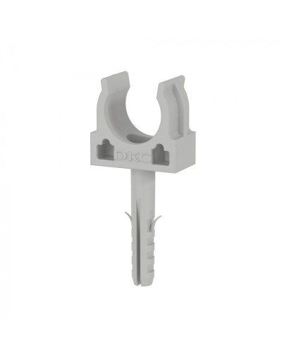 Держатель с защёлкой и дюбелем, в комплекте с винтом розница D16 (100 шт/уп) DKC (51316R) в Уссурийске Держатели, клипсы, скобы Pintop.ru