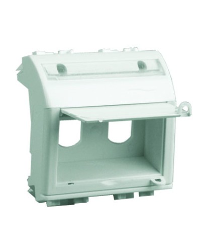 Адаптер для двух оптоволоконных разъемов типа ST, белый, 2 мод. DKC 76615B в Уссурийске Аксессуары для кабель-канала Pintop.ru