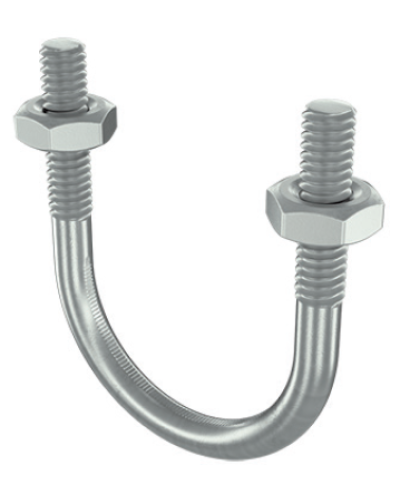 Скоба монтажная U-образная с резьбой М6 с гайками для труб d 1/2 DKC BHU11012 в Уссурийске Держатели, клипсы, скобы Pintop.ru