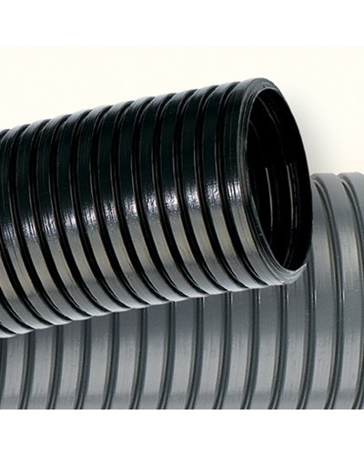 Труба гофрированная DN12мм, ПВ-2, Dвн 12,2 мм, Dнар 15,8 мм, полиамид 6, цвет чёрный, с протяжкой, DKC PA611216F2 в Уссурийске Труба гофрированная Pintop.ru