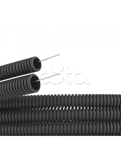 Труба гофр. DN29мм,полиамид 6, с протяжкой, темно-серый DKC (PA612935F0) в Уссурийске Труба гофрированная Pintop.ru