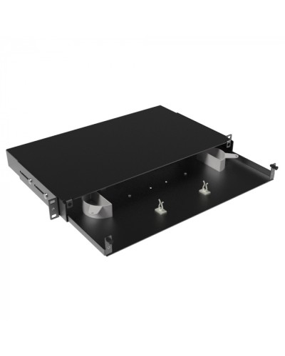 Оптическая полка выдвижная, без лицевой панели, неукомплектованная, 1U,черная DKC RNFPE1U24 в Уссурийске Кроссы оптические Pintop.ru