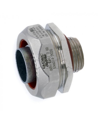 Взрывозащищенная Ex e муфта металлорукав-коробка. DN20 мм. M20х1,5.Никелированная латунь. IP66/6 (EX6014-2020) в Уссурийске Повороты, муфты, тройники Pintop.ru