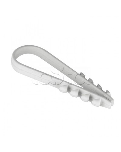 Дюбель-хомут для круглого кабеля (19-25мм) белый (100шт.) EKF PROxima (plc-ncc-19x25w) в Уссурийске Крепеж: Дюбели, шурупы, саморезы Pintop.ru