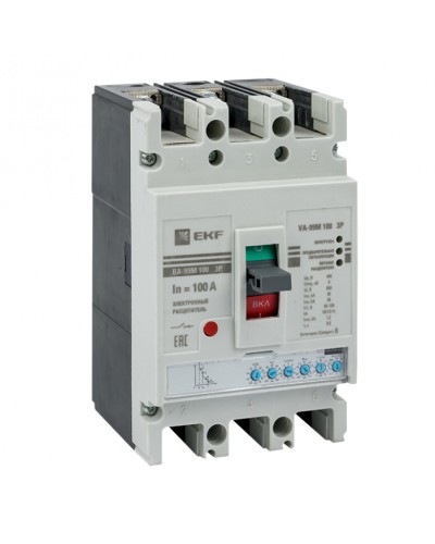 Выключатель автоматический ВА-99М 100/100А 3P 50кА с электронным расцепителем EKF PROxima (mccb99-100-100me) в Уссурийске Электротехническое оборудование Pintop.ru