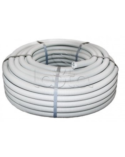 Труба гофр. ПВХ тяжелая с протяжкой d25 мм (75 м) серая EKF-Plast (tg-z-25-t) в Уссурийске Труба гофрированная Pintop.ru